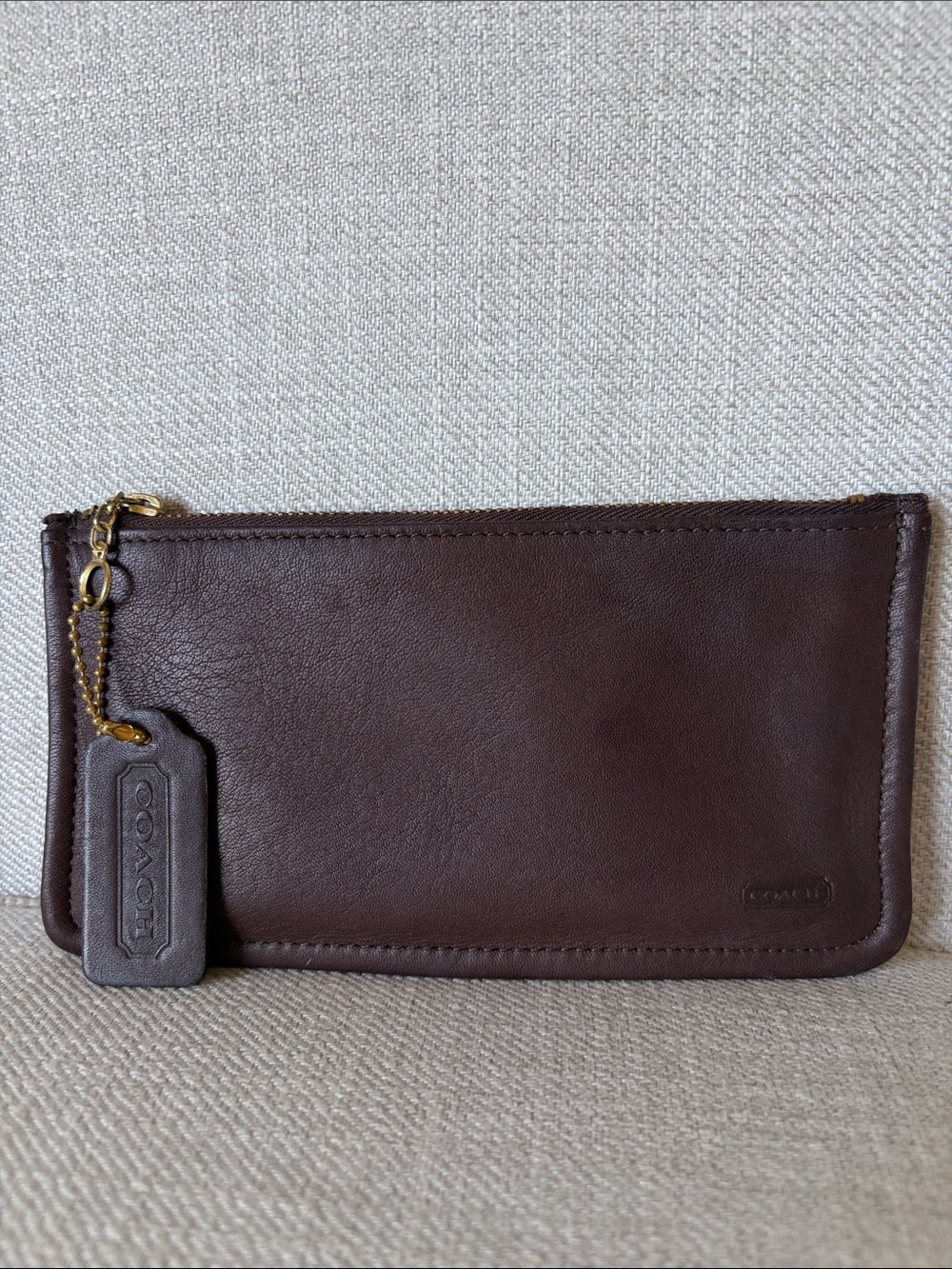 Coach Vintage Dark Brown Leather "Skinny Case" (Style 7170)